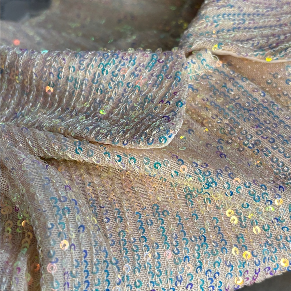 Sequin Embellished Crop Shirt - Blush - Picture 6 of 16